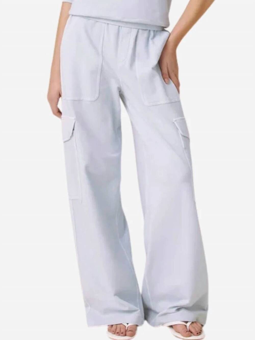 NEW SPLENDID alessia cargo sweatpant in bleached indigo